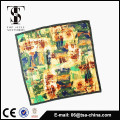 Factory wholesale high quality digital print 90*90 silk scarf